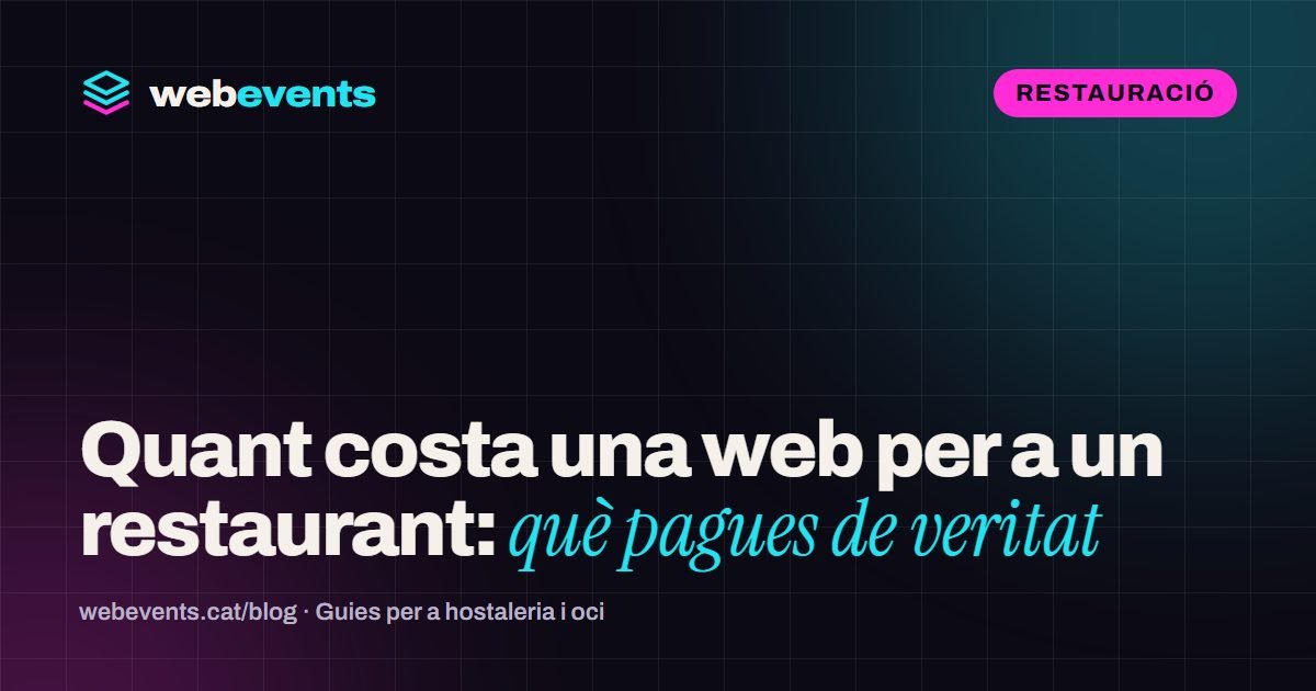 Quant costa una web per a un restaurant: què pagues de veritat